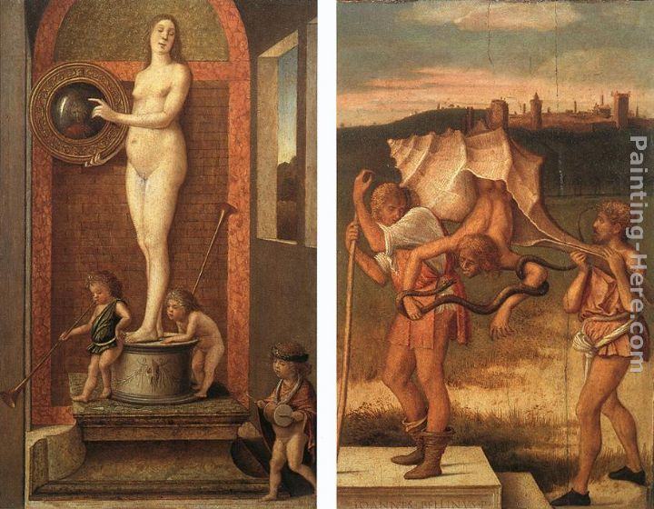 Giovanni Bellini Four Allegories Prudence and Falsehood
